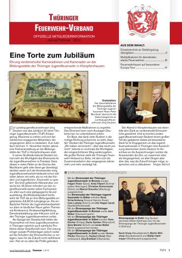 Eine Torte zum Jubiläum - Feuerwehr