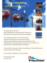 Fischer's Newsletter Stadtmobiliar und Begrünung - Kommunalinfo24