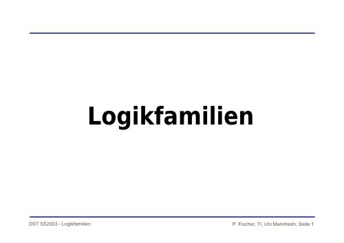 Logikfamilien