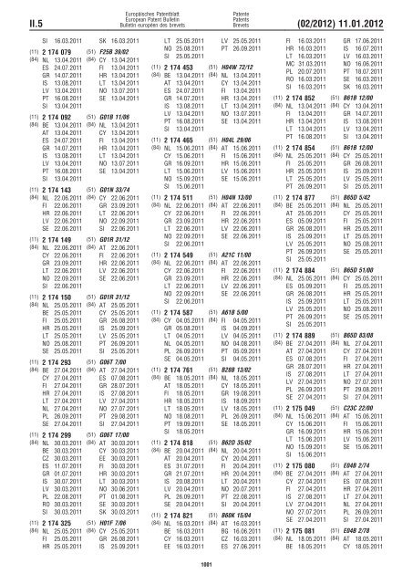 Bulletin 2012/02 - European Patent Office