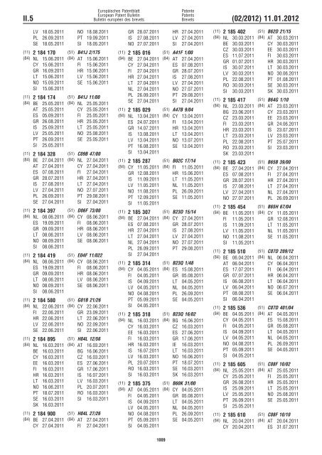 Bulletin 2012/02 - European Patent Office