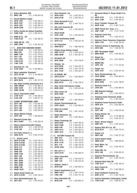 Bulletin 2012/02 - European Patent Office