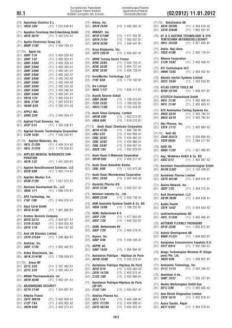 Bulletin 2012/02 - European Patent Office