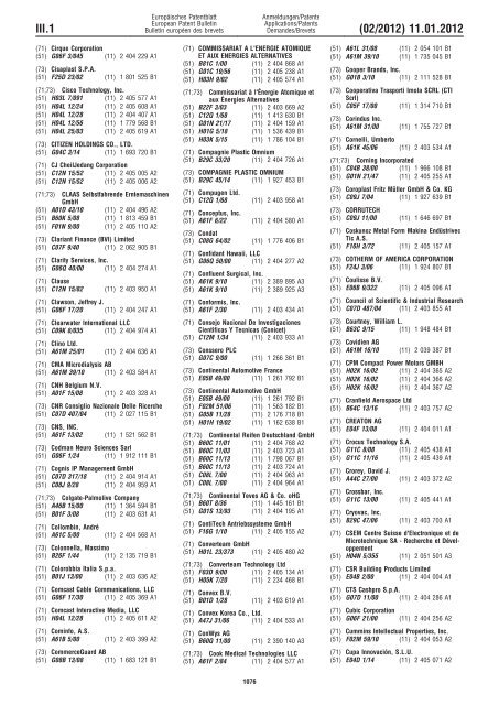 Bulletin 2012/02 - European Patent Office