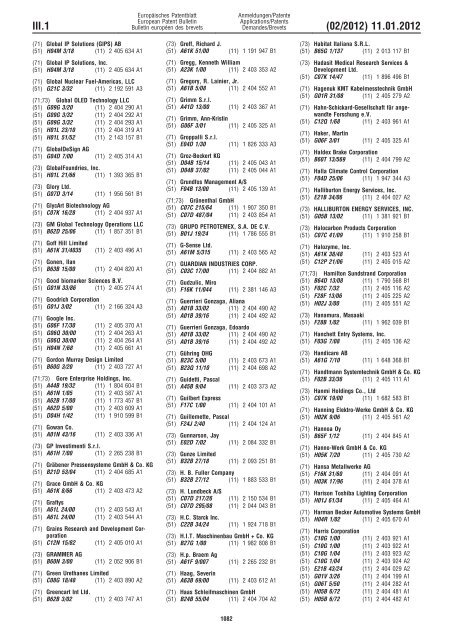 Bulletin 2012/02 - European Patent Office