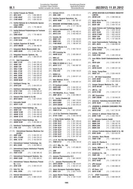 Bulletin 2012/02 - European Patent Office