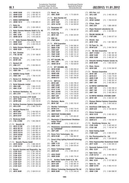 Bulletin 2012/02 - European Patent Office