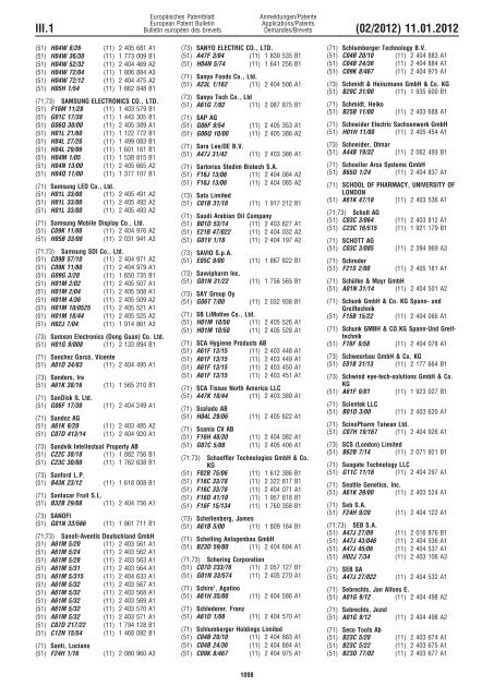 Bulletin 2012/02 - European Patent Office