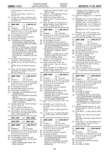 Bulletin 2012/02 - European Patent Office