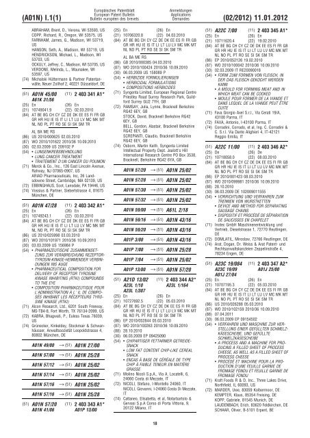 Bulletin 2012/02 - European Patent Office