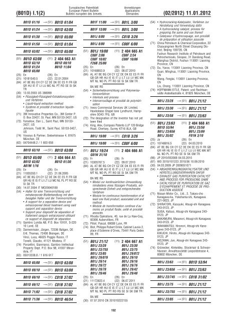 Bulletin 2012/02 - European Patent Office