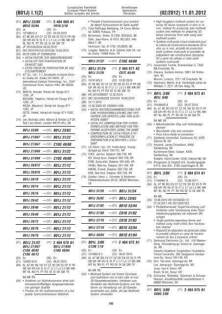 Bulletin 2012/02 - European Patent Office