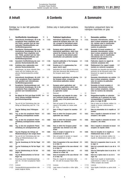 Bulletin 2012/02 - European Patent Office