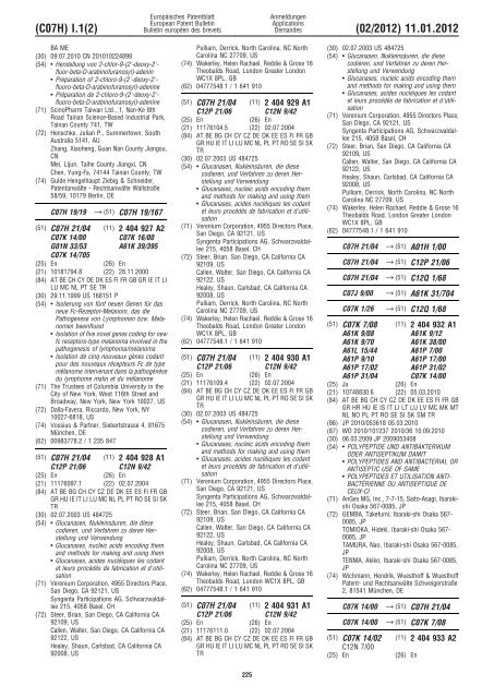 Bulletin 2012/02 - European Patent Office