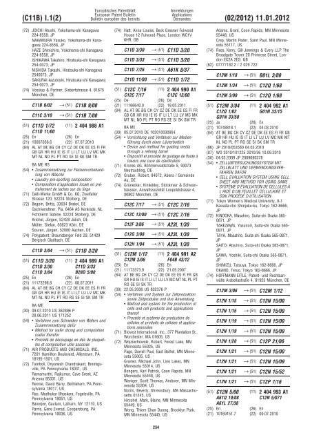 Bulletin 2012/02 - European Patent Office