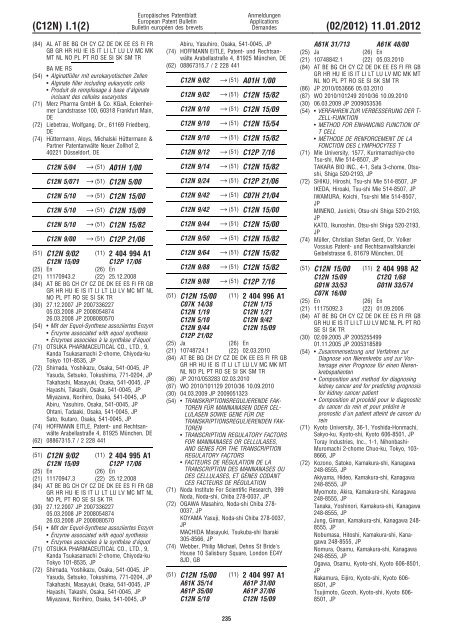 Bulletin 2012/02 - European Patent Office