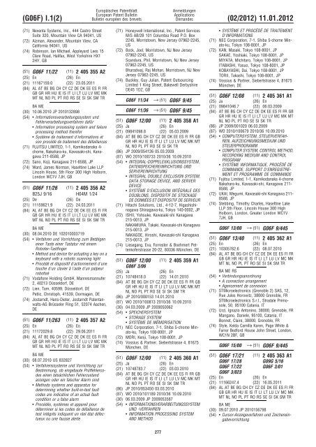 Bulletin 2012/02 - European Patent Office