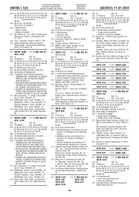 Bulletin 2012/02 - European Patent Office