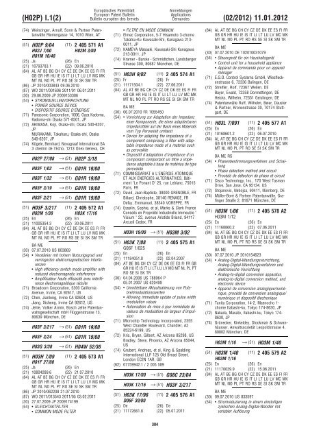 Bulletin 2012/02 - European Patent Office