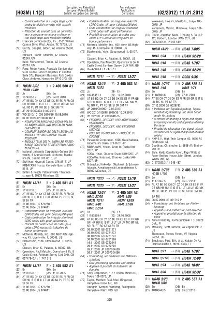 Bulletin 2012/02 - European Patent Office