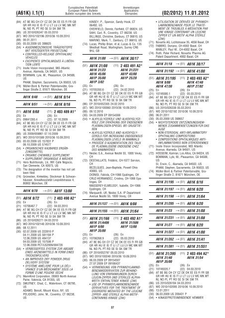 Bulletin 2012/02 - European Patent Office