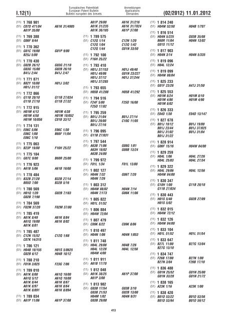 Bulletin 2012/02 - European Patent Office