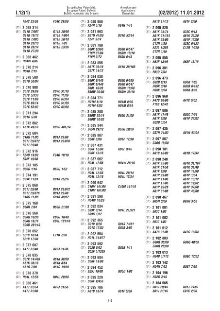 Bulletin 2012/02 - European Patent Office