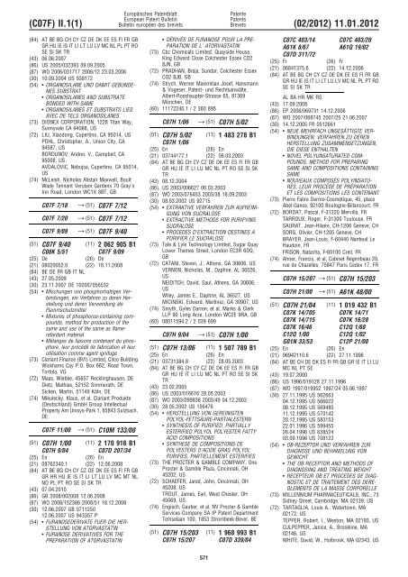 Bulletin 2012/02 - European Patent Office