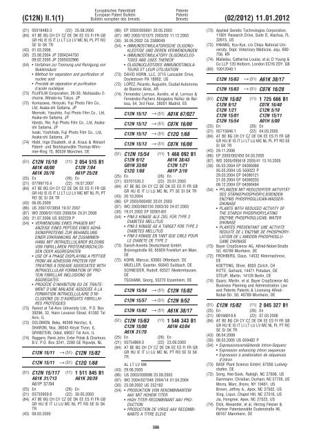 Bulletin 2012/02 - European Patent Office