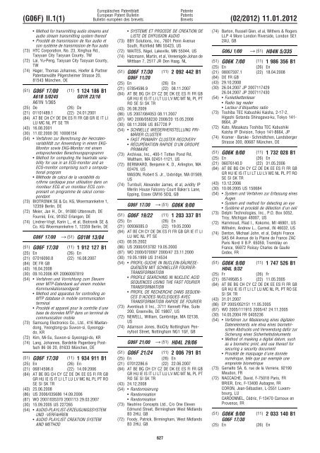 Bulletin 2012/02 - European Patent Office