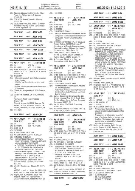 Bulletin 2012/02 - European Patent Office