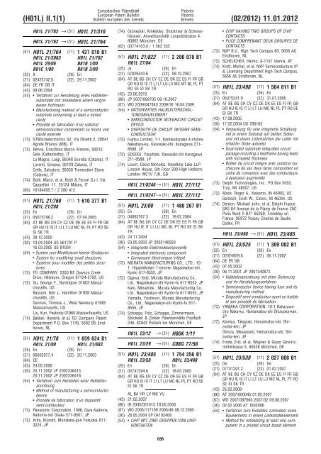 Bulletin 2012/02 - European Patent Office