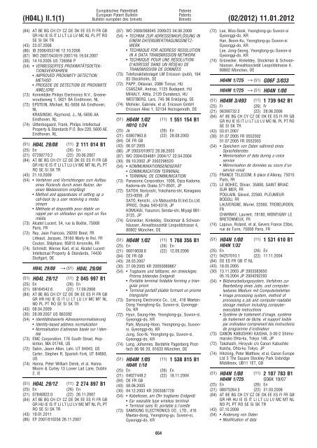 Bulletin 2012/02 - European Patent Office