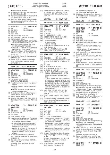 Bulletin 2012/02 - European Patent Office