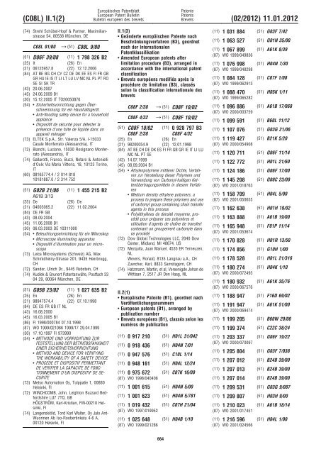 Bulletin 2012/02 - European Patent Office