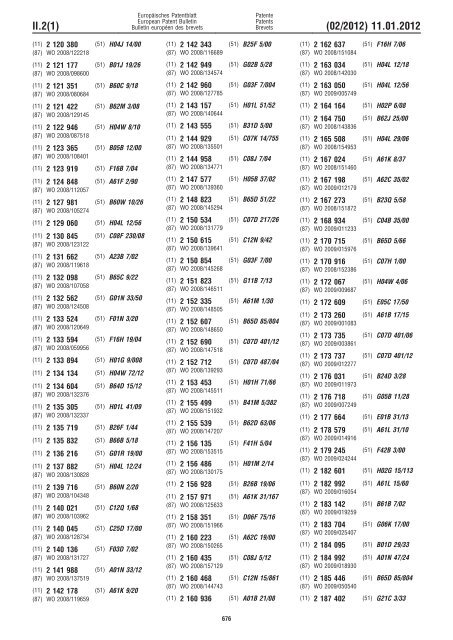 Bulletin 2012/02 - European Patent Office