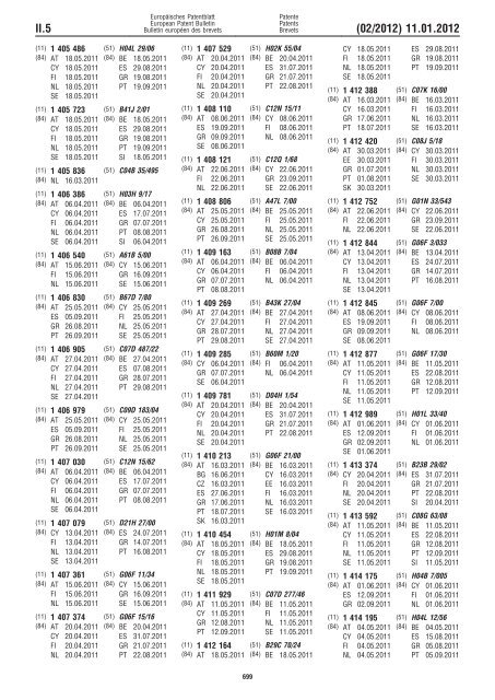 Bulletin 2012/02 - European Patent Office