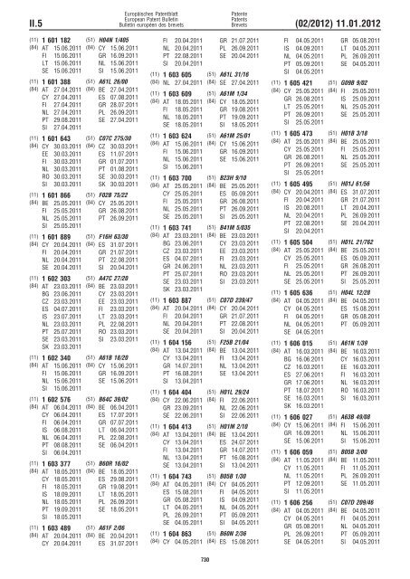 Bulletin 2012/02 - European Patent Office