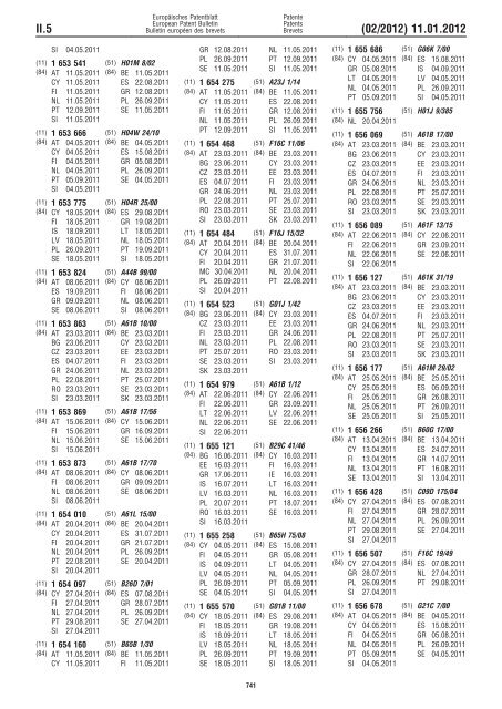 Bulletin 2012/02 - European Patent Office