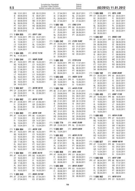 Bulletin 2012/02 - European Patent Office