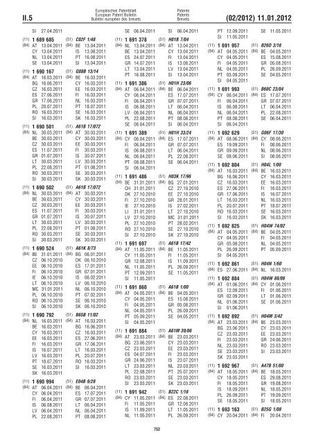 Bulletin 2012/02 - European Patent Office