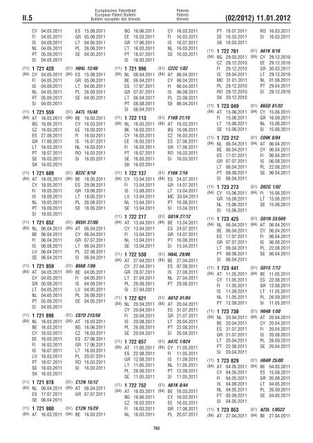 Bulletin 2012/02 - European Patent Office