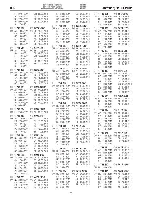 Bulletin 2012/02 - European Patent Office