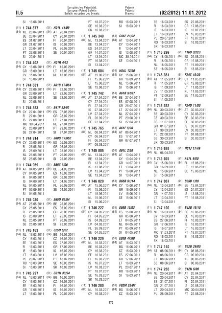 Bulletin 2012/02 - European Patent Office