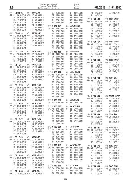 Bulletin 2012/02 - European Patent Office