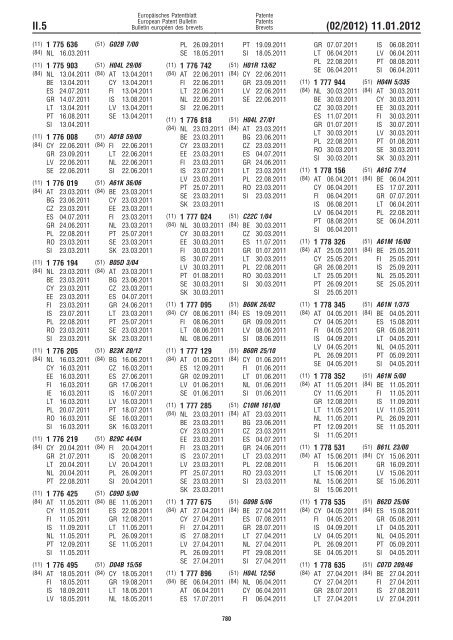 Bulletin 2012/02 - European Patent Office