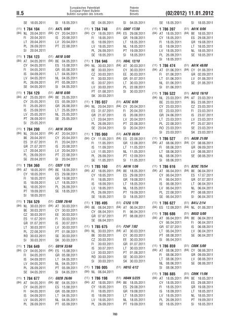 Bulletin 2012/02 - European Patent Office