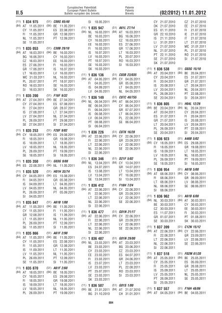 Bulletin 2012/02 - European Patent Office