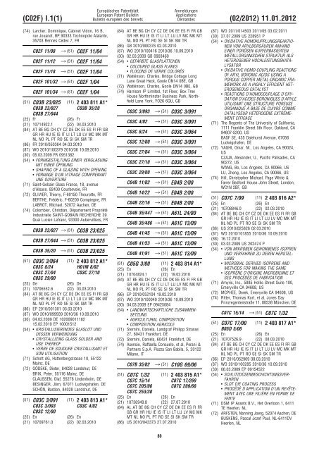 Bulletin 2012/02 - European Patent Office