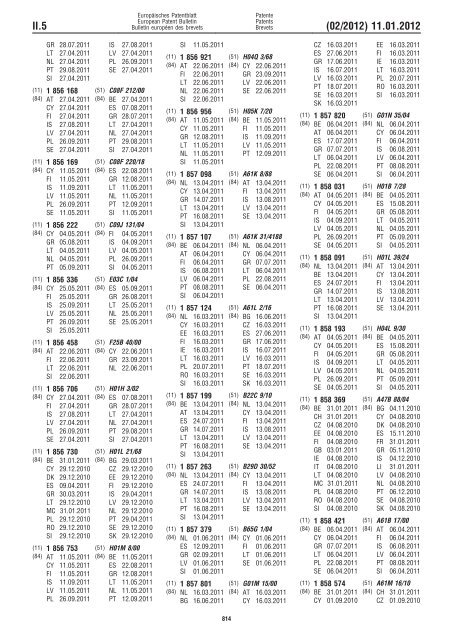 Bulletin 2012/02 - European Patent Office